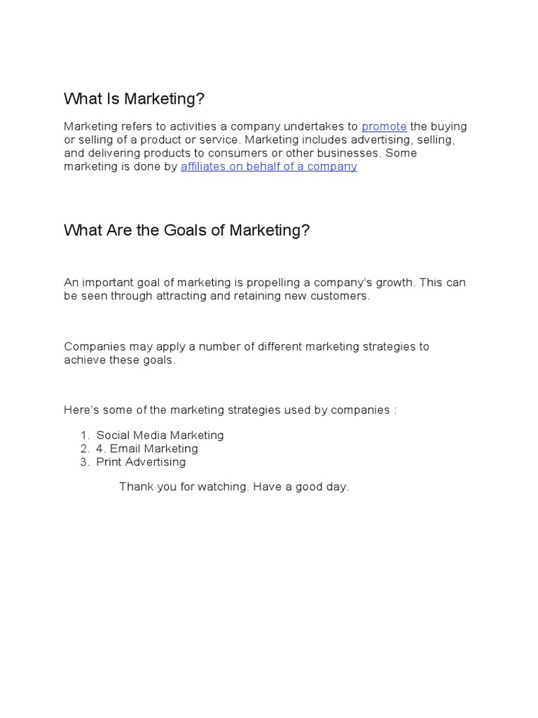 What Is Marketing PDF