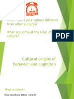 Cultural Origins of Behavior and Cognition Students