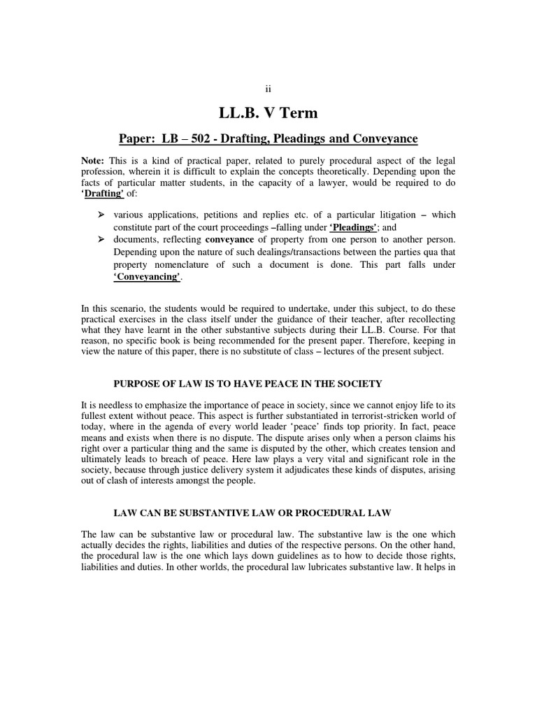 Drafting and Conveyancing in Law | PDF | Pleading | Lawsuit