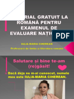 Material Gratuit La Română Pentru Examenul de Evaluare Națională