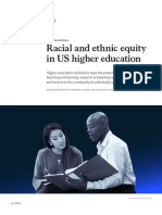 Racial and Ethnic Equity in Us Higher Education Executive Summary