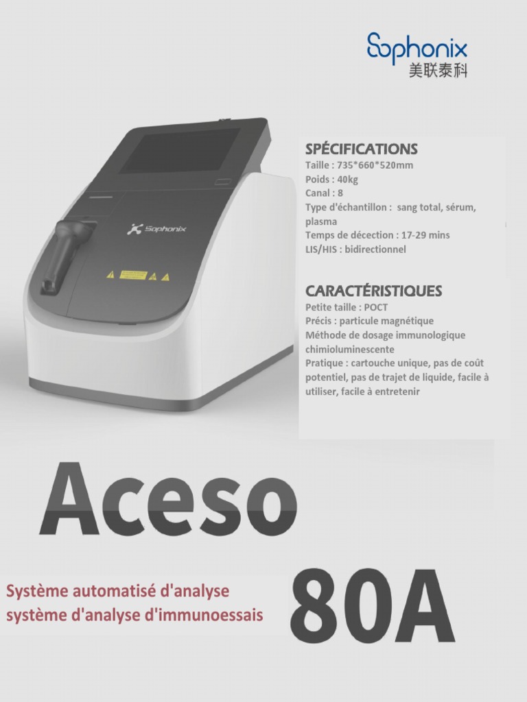 Analyseur Immunologique Sophinex | PDF