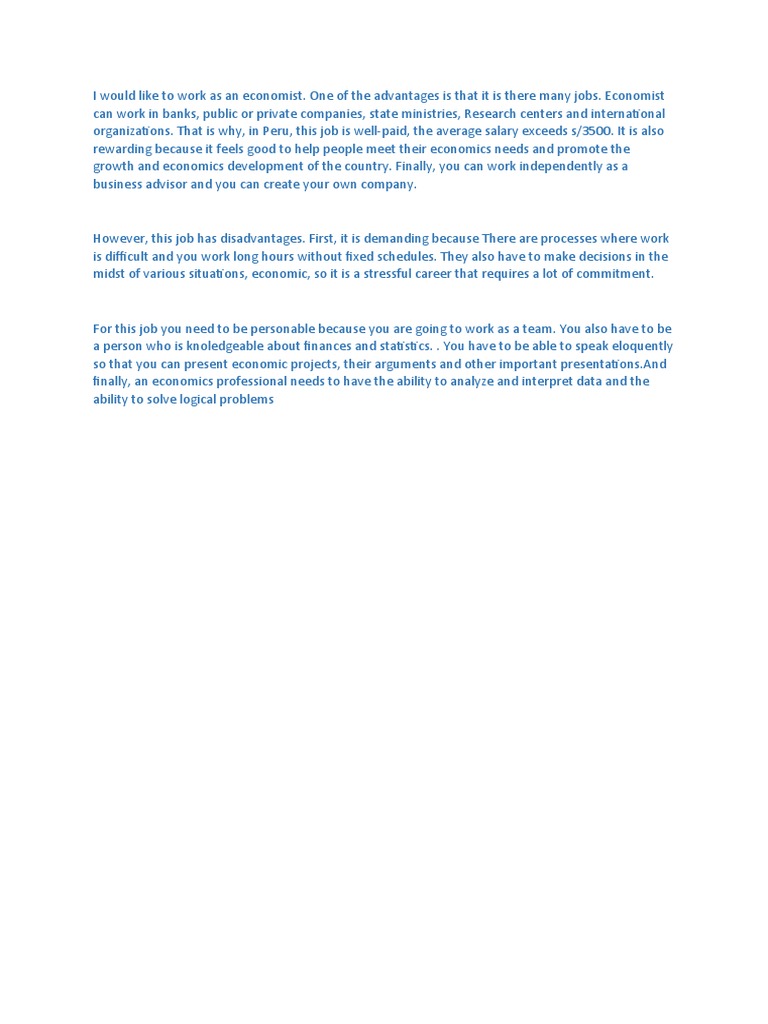 Writing About Dream Job | PDF