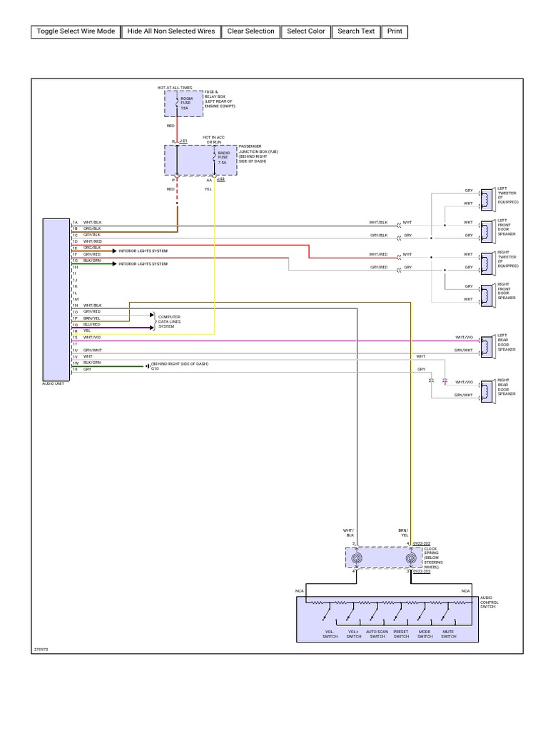 Audio and Interior Lighting System Wiring Diagram PDF Rear Wheel