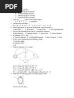 Final Exam For Finite Automata