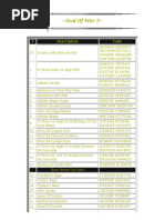 God of War 2 PS2 CodeBreaker Codes