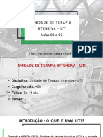 UTI: Estrutura, características e requisitos de uma unidade de terapia intensiva