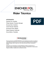 Ejemplo Rider Técnico Denicher Pol Tour Venezuela 2022