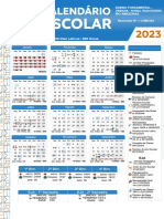 Calendário escolar 2023 com datas de férias e recessos