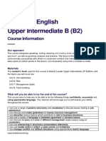 Be Upper Intermediate B Course Overview