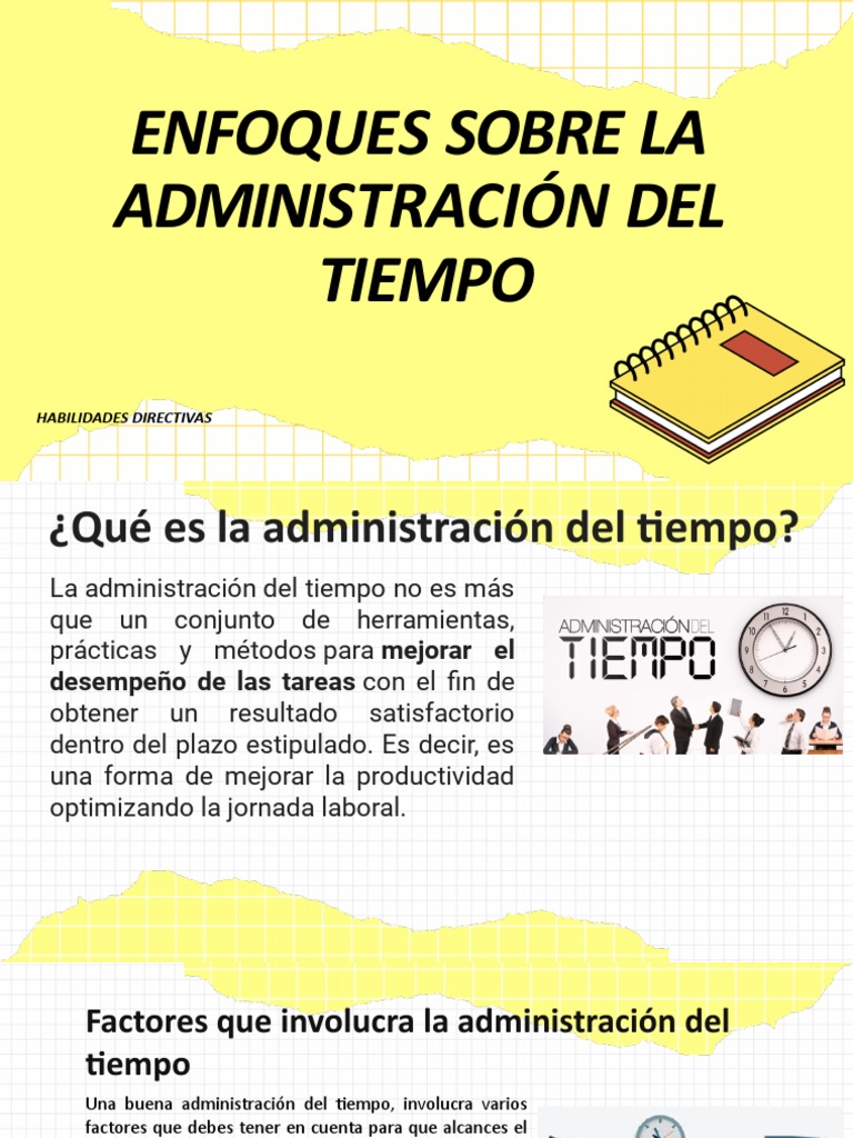 Enfoques Efectivos de Administración del Tiempo | PDF | Gestión del ...