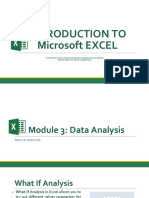 (Module 3 Continued) Data Analysis in Excel