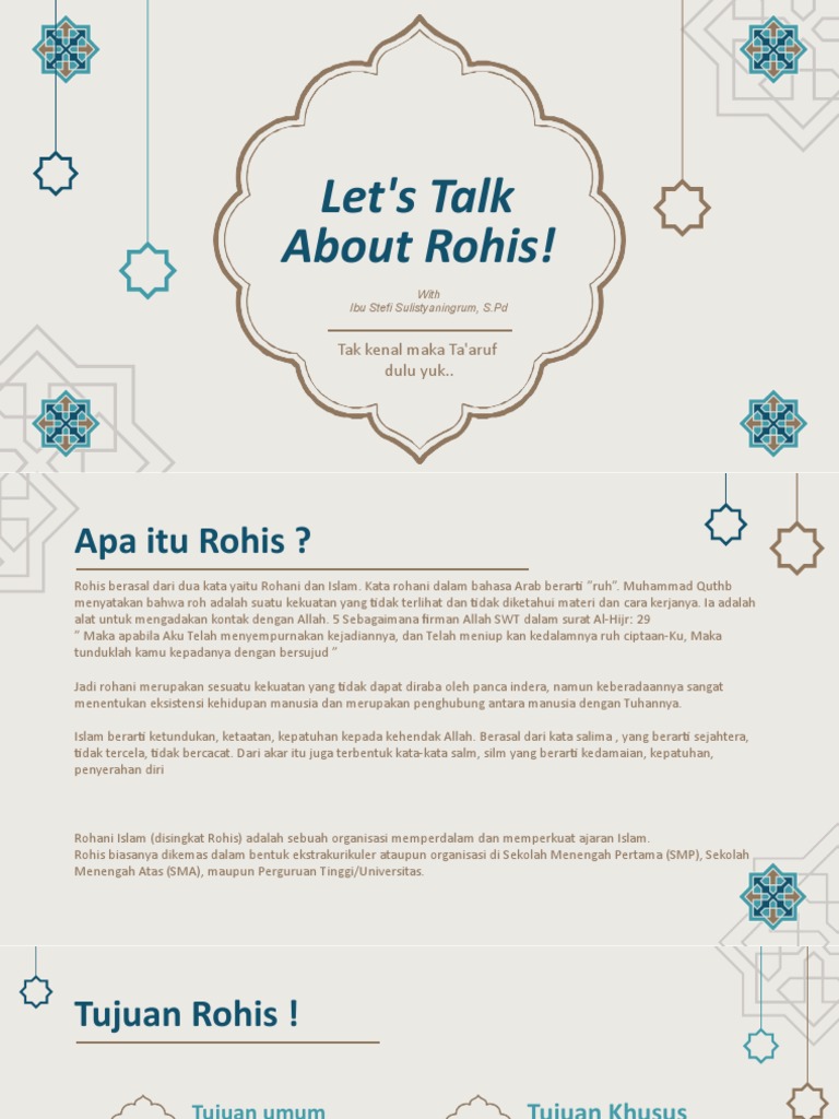 Contoh Materi Pembuka Rohis | PDF