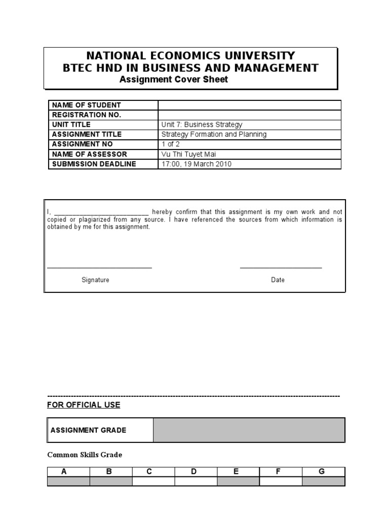 vu assignment format