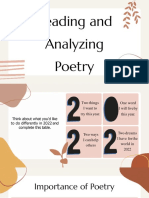 Reading and Analyzing Poetry