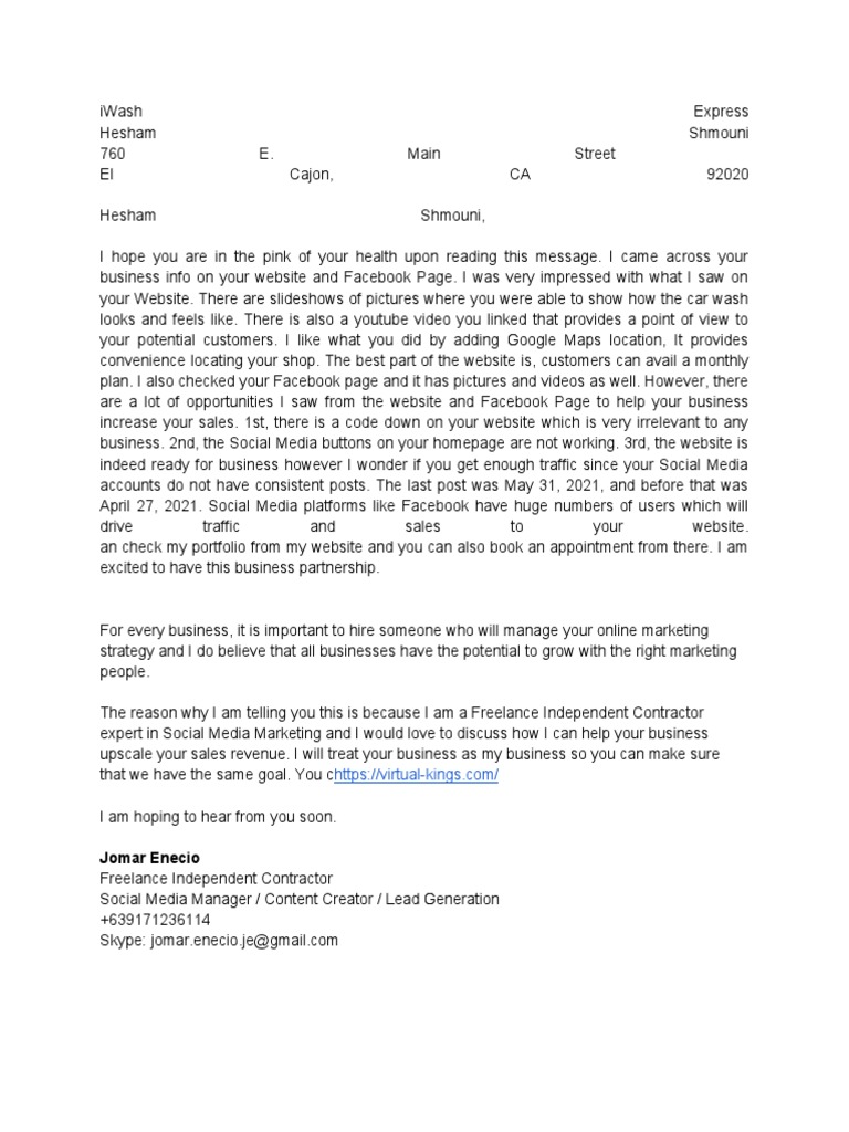 Sample Business Proposal PDF Social Media Popular Culture & Media