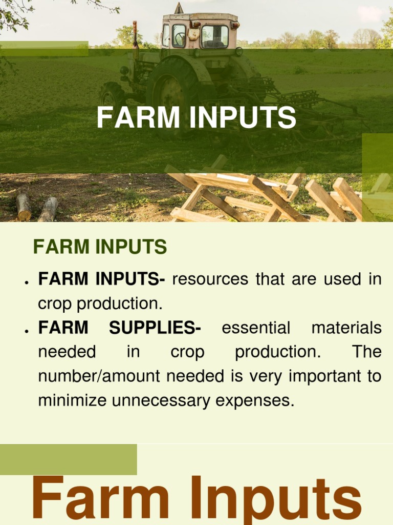 Farm_inputs PDF Soil Agriculture