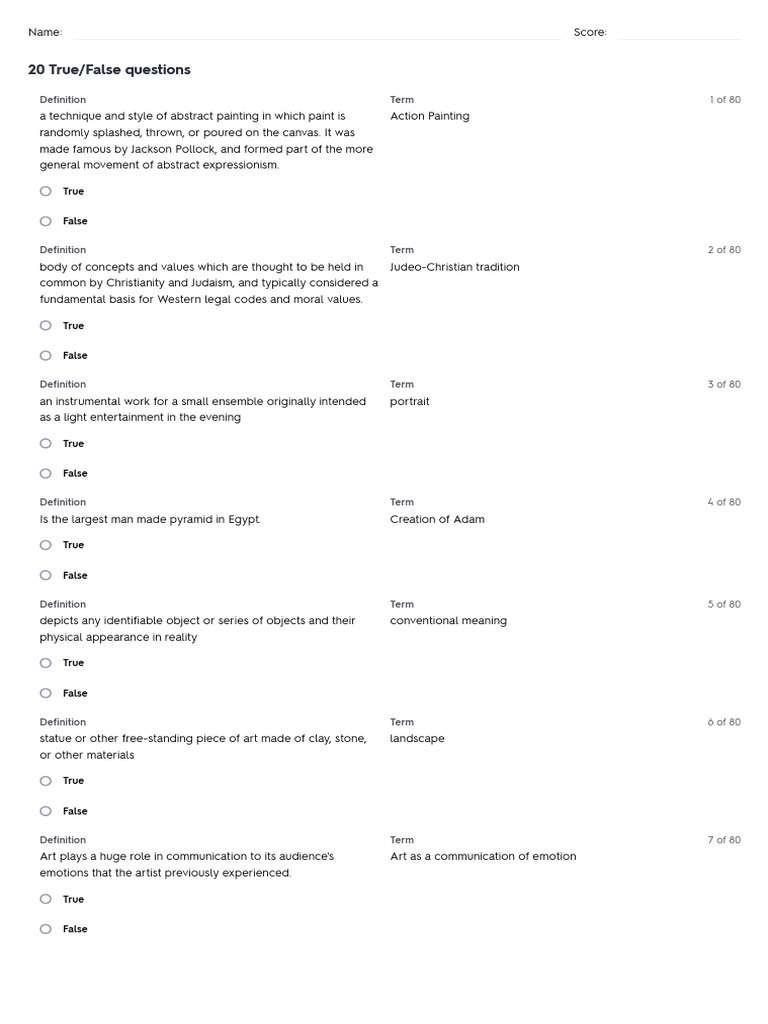 MIDTERM Test Art Appreciation Quizlet PDF Paintings Deities