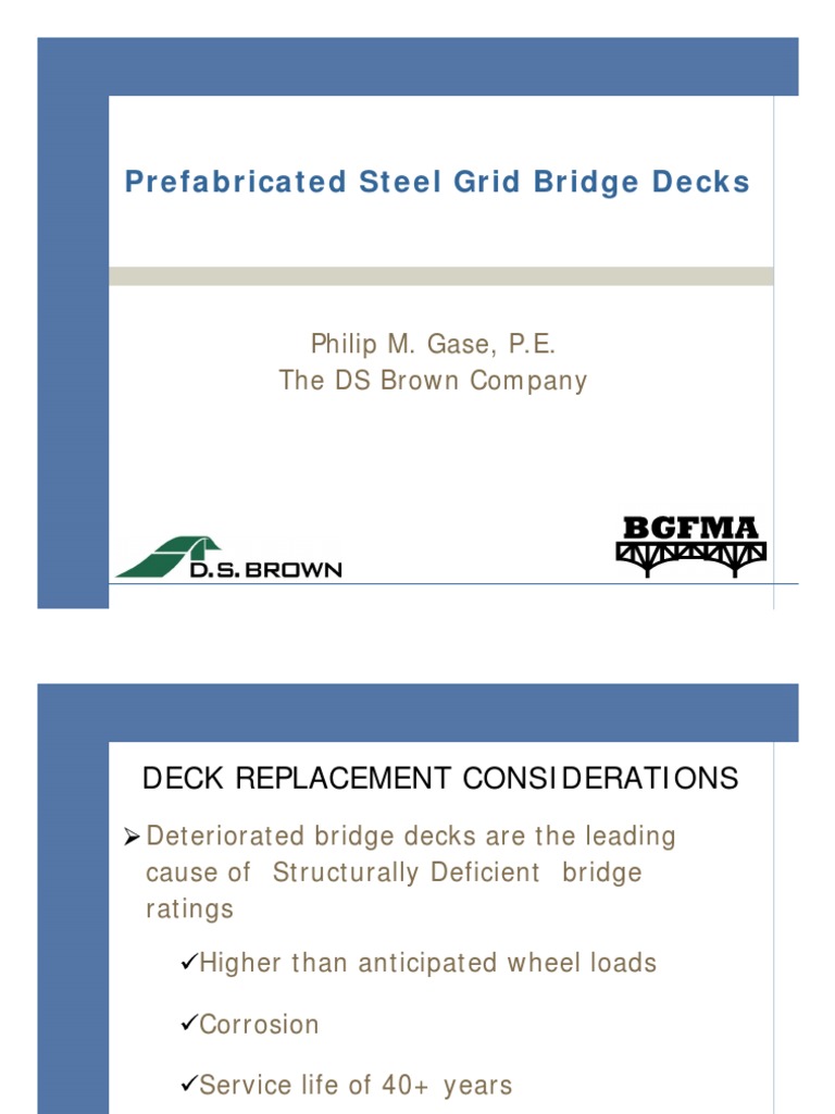 Prefabricated Steel Grid Bridge Decks PDF Concrete Precast Concrete