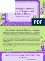 Instituciones de Educacion Abierta y A Distancia en Morelos