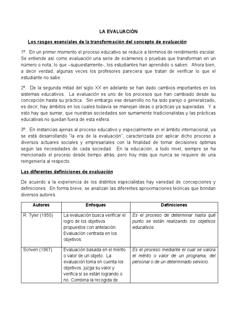 Importancia de la Evaluación Educativa | PDF | Evaluación | Medición