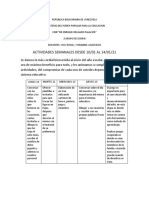 Planificacion Primera Semana de Enero