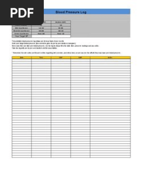 Blood Pressure Log