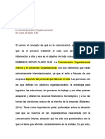 La Comunicación Organizacional de Cara Al Siglo XXI