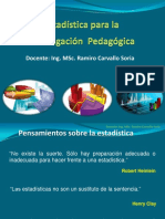 Estadistica para La Investigacion Pedagogica