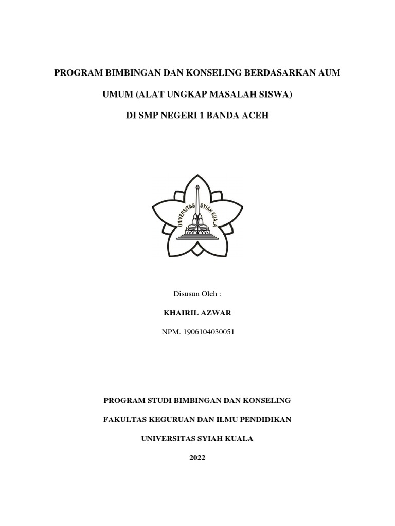 Program AUM BK di SMP Negeri 1 Aceh | PDF