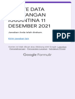 Update Data Kedatangan Karantina 11 Desember 2021