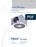 Swirl Diffusers: With Adjustable Air-Control Blades Type Tdv-Silentair