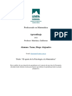 El aporte de la Psicología a la Matemática