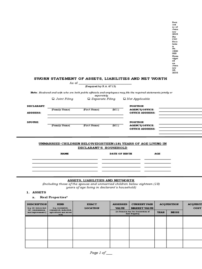 2015 saln form descargar gratis pdf net worth business