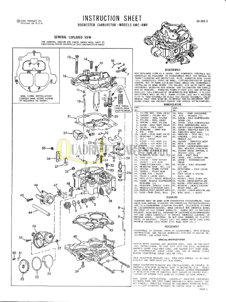 Rochester Quadrajet 904 PDF