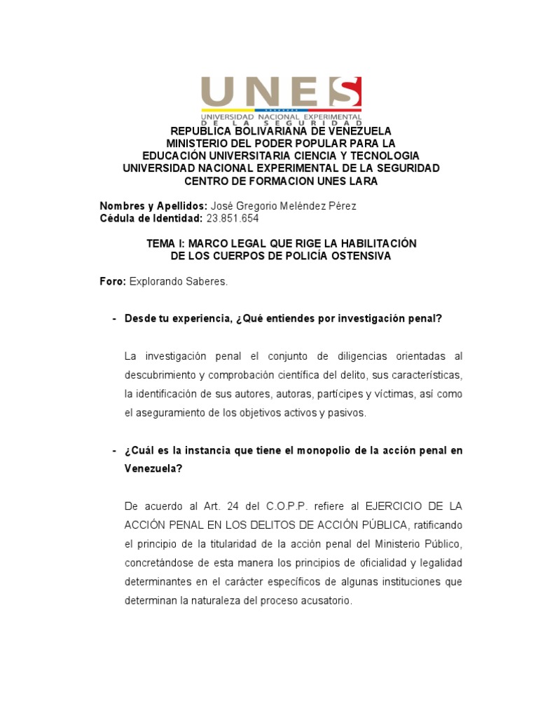 Tema 1 Investigación Penal | PDF | Policía | Justicia