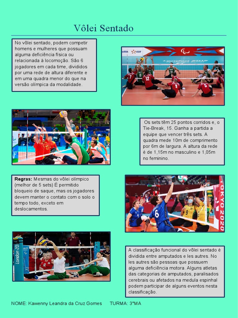 Regras do Vôlei Sentado Adaptado | PDF