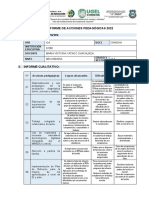 Informe de Acciones Pedagogicas 2022 1° A Arte y Cultura