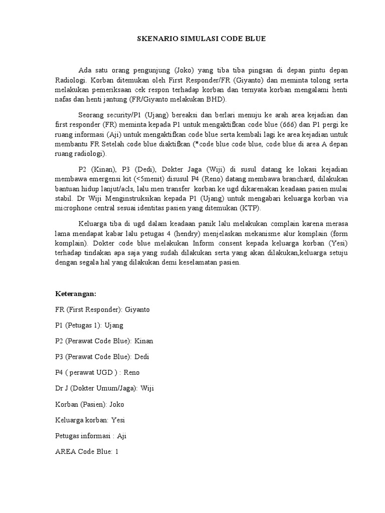 Code Blue Lomba | PDF