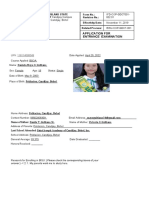 Application Form For Entrance Exam - PDF BISU
