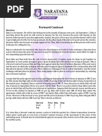 Financial derivatives questions on forward contract