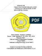 Makalah Kelompok 10 - Laporan dan Komunikasi Audit dan Tinjauan Umum dari Audit Kelompok Usaha