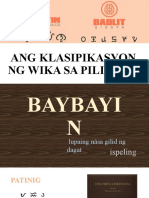 1.3 Baybayin - Badlit at Klasipikasyon NG Wikas Sa Pilipinas