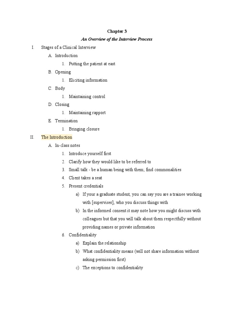03 - An Overview of The Interview Process | PDF