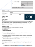 Work-Study Contract Application Form