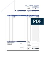 Pro forma invoice for construction materials