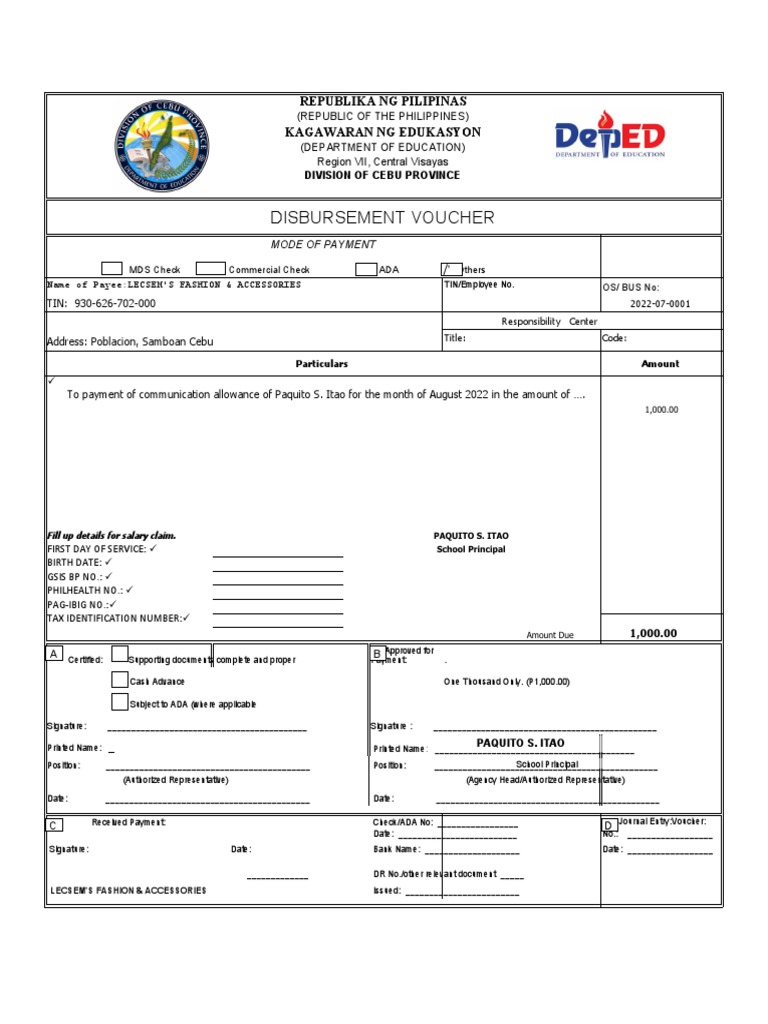 Voucher | PDF | Cheque | Payments