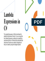 Lambda Expressions in C#
