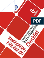 The Sangguniang Panlungsod Tasks and Responsibilities Checklist
