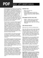 Download 2002 Lefty Elo Owners Manual Supplement En by Eric Tammam SN61950379 doc pdf